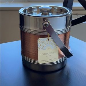 Cynthia Rowley copper and silver ice bucket